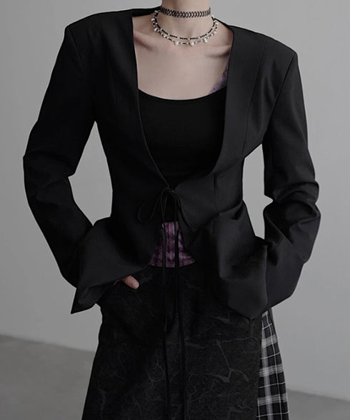 Collarless Jacket